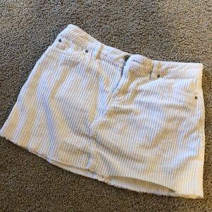 White Corduroy Mini Skirt